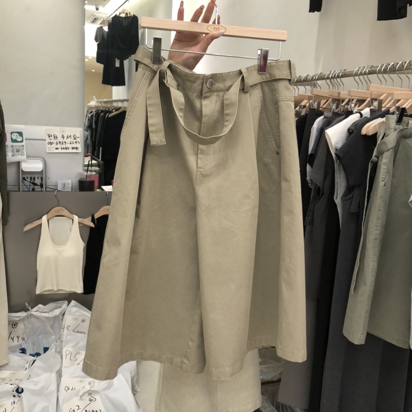 TAKE YOUE TIME韓國代購女裝新品休閑職業熱賣短褲含腰帶TAKE YOUE TIME短褲圖色1