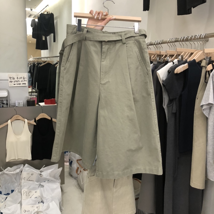 TAKE YOUE TIME韓國代購女裝新品休閑職業熱賣短褲含腰帶TAKE YOUE TIME短褲圖色2