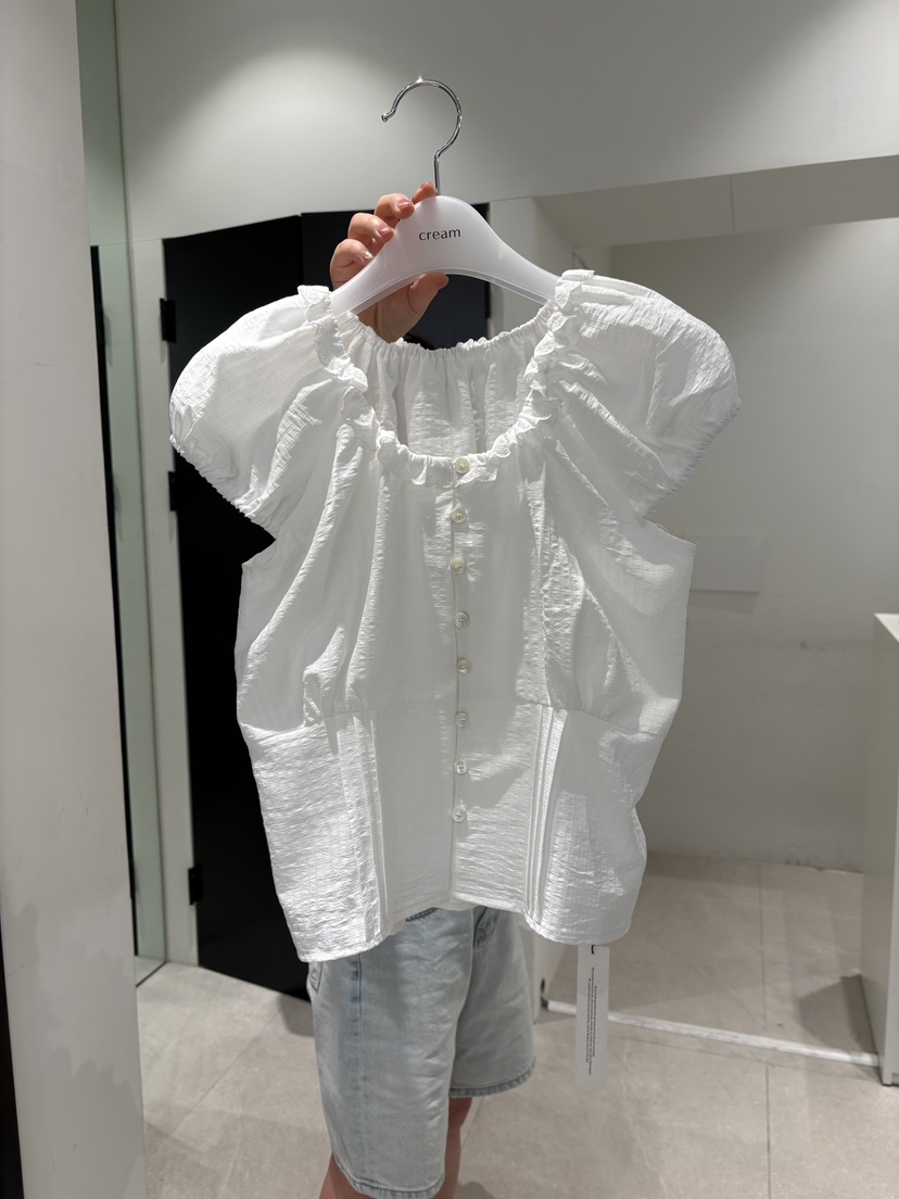 CREAM-P韓國直郵實拍女士新款熱賣職業時尚推薦襯衫蕾絲衫CREAM-P襯衫/蕾絲衫圖色1