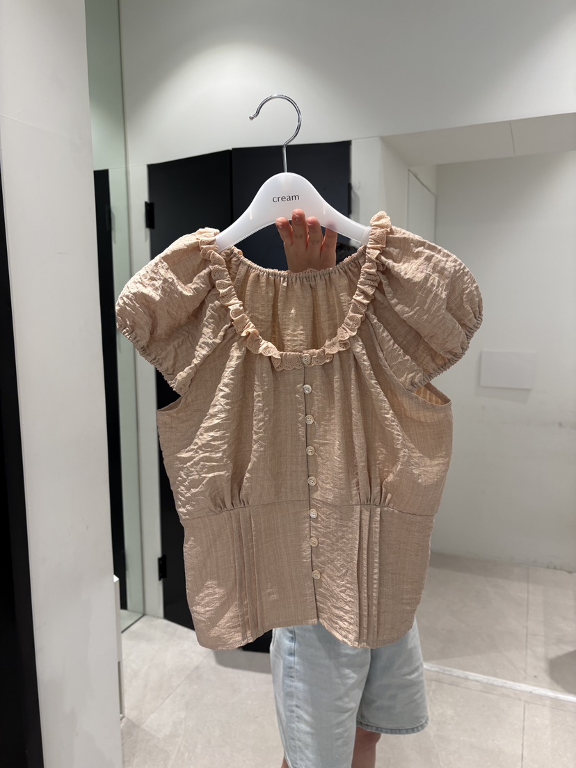 CREAM-P韓國直郵實拍女士新款熱賣職業時尚推薦襯衫蕾絲衫CREAM-P襯衫/蕾絲衫圖色2