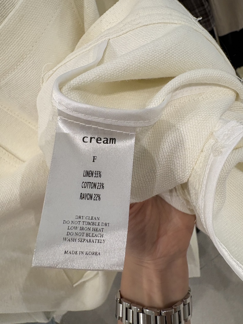 CREAM-P韓國直郵女士新品時尚26春夏，26夏季休閑夾克亞麻CREAM-P夾克