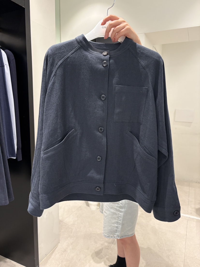 CREAM-P韓國直郵女士新品時尚26春夏，26夏季休閑夾克亞麻CREAM-P夾克圖色2