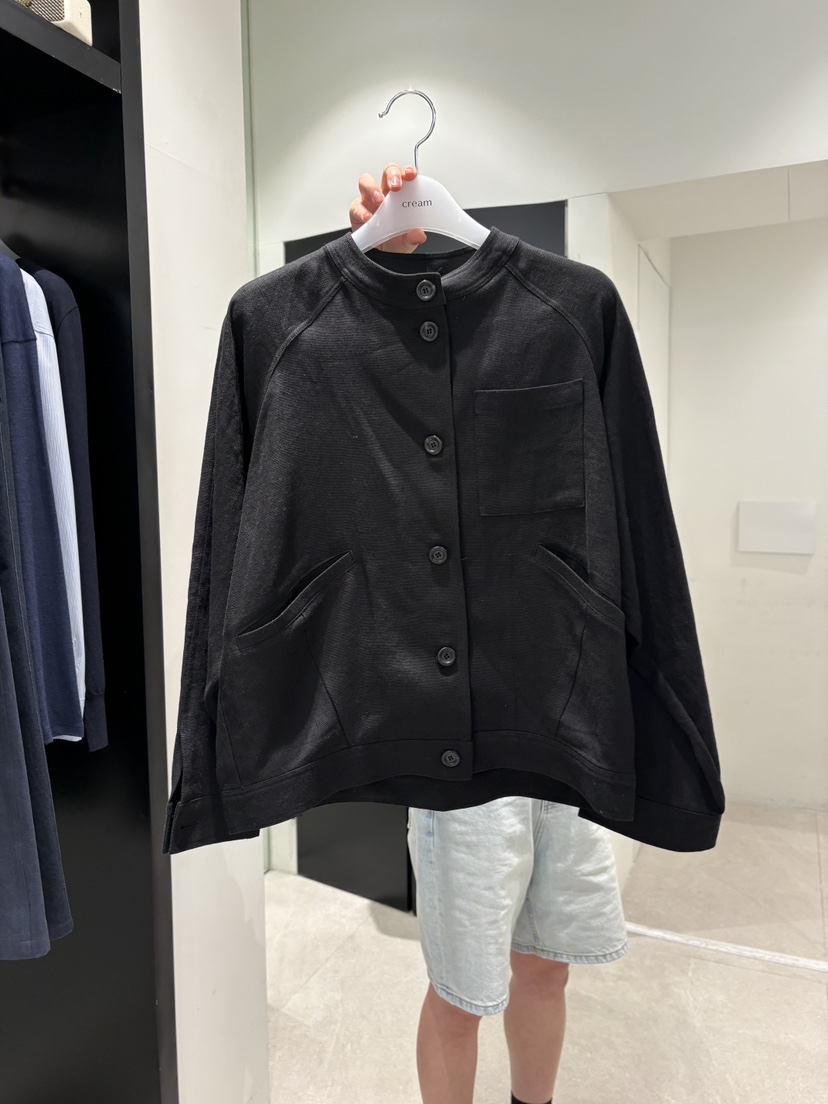 CREAM-P韓國直郵女士新品時尚26春夏，26夏季休閑夾克亞麻CREAM-P夾克圖色3