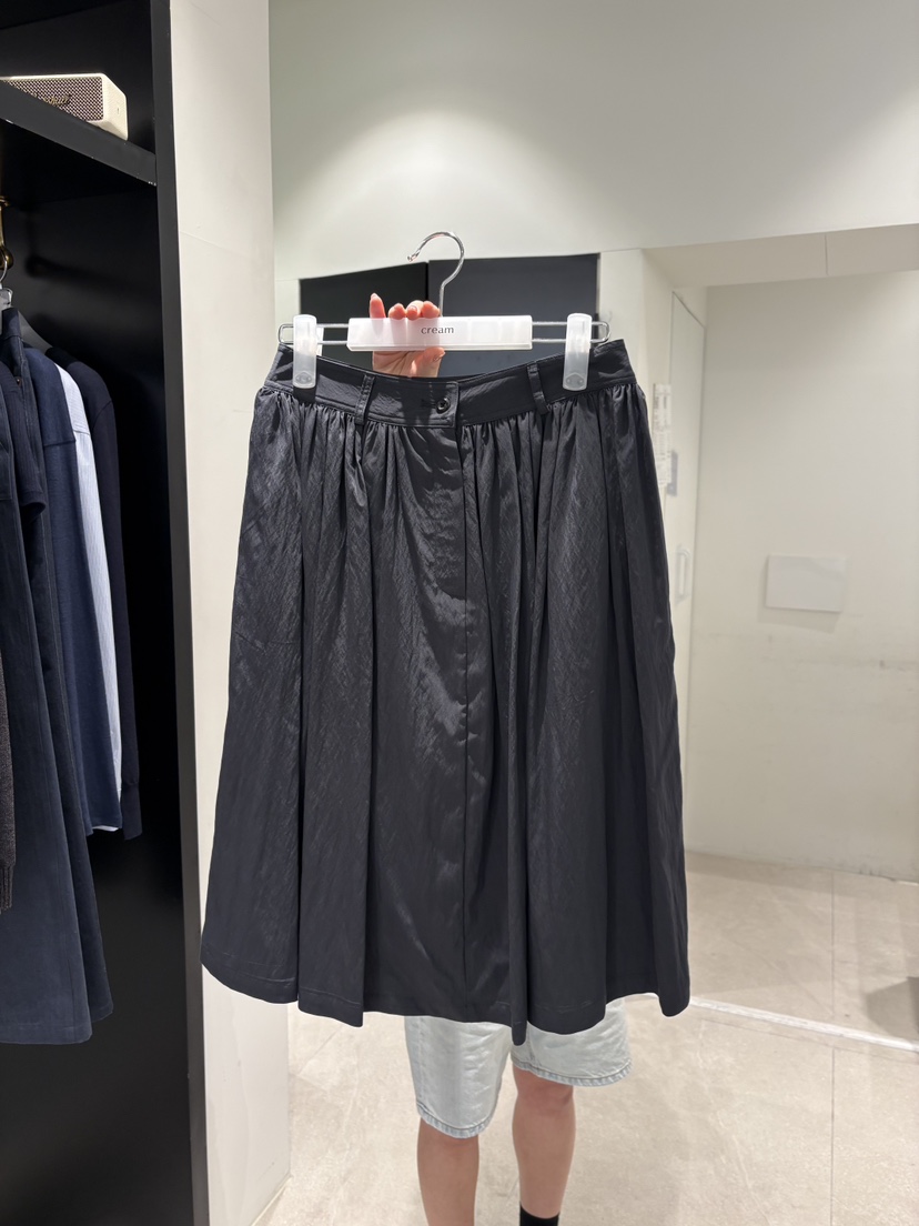 CREAM-P東大門實拍韓國女士新款休閑人氣半身裙中短裙褶皺CREAM-P半身裙/中短裙圖色3