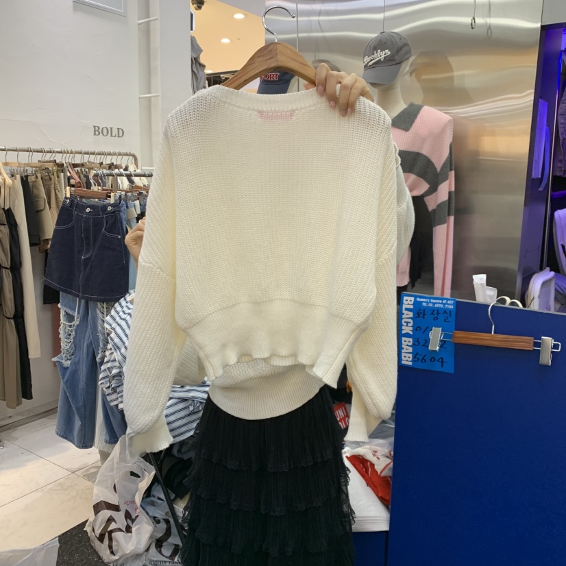 BLACK BABI韓國直郵實拍女士新款26春夏，26夏季推薦針織衫BLACK BABI針織衫