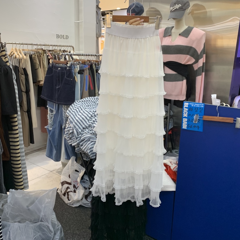 BLACK BABI韓國直郵女裝新品時尚休閑職業26春夏，26夏季長裙雪紡BLACK BABI長裙