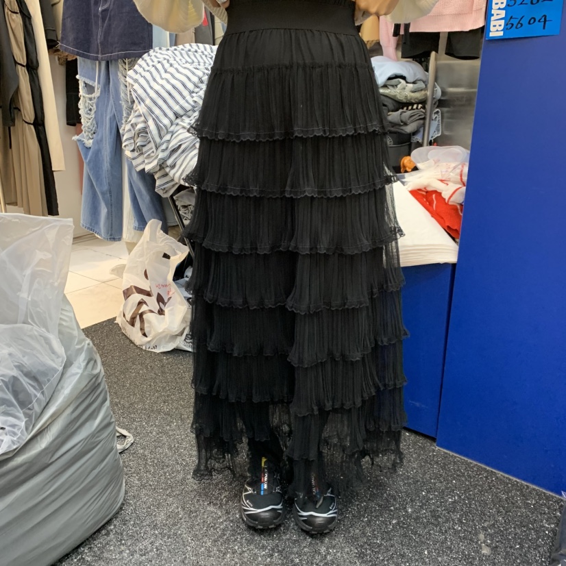 BLACK BABI韓國直郵女裝新品時尚休閑職業26春夏，26夏季長裙雪紡BLACK BABI長裙圖色1