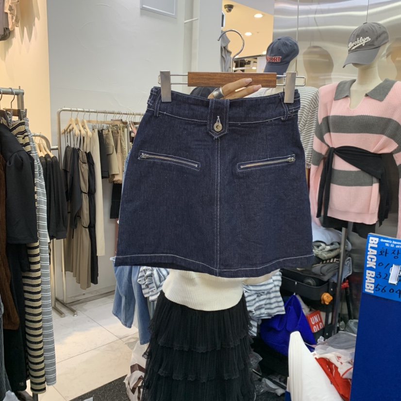 BLACK BABI韓國直郵實拍女裝新品時尚職業人氣休閑26春夏，26夏季短裙BLACK BABI短裙