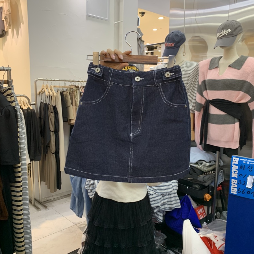 BLACK BABI韓國直郵實拍女裝新品時尚職業人氣休閑26春夏，26夏季短裙BLACK BABI短裙圖色1