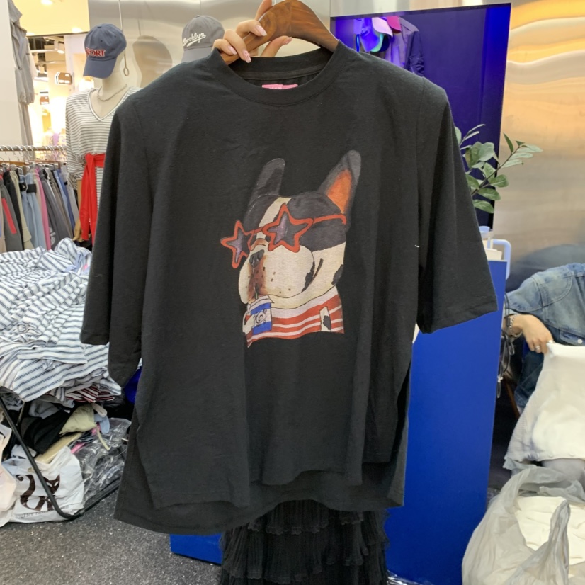 BLACK BABI東大門實拍韓國女裝新品熱賣人氣26春夏，26夏季T恤BLACK BABIT恤圖色2
