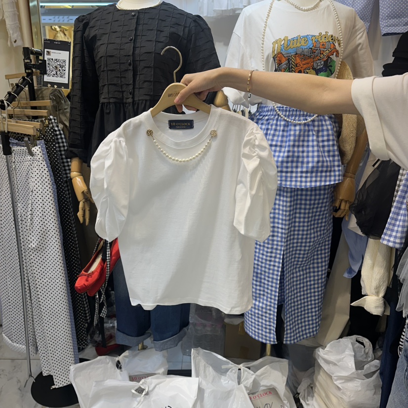 BUTTU/10 OCLOCK韓國代購女士新品職業26春夏，26夏季T恤BUTTU/10 OCLOCKT恤圖色1