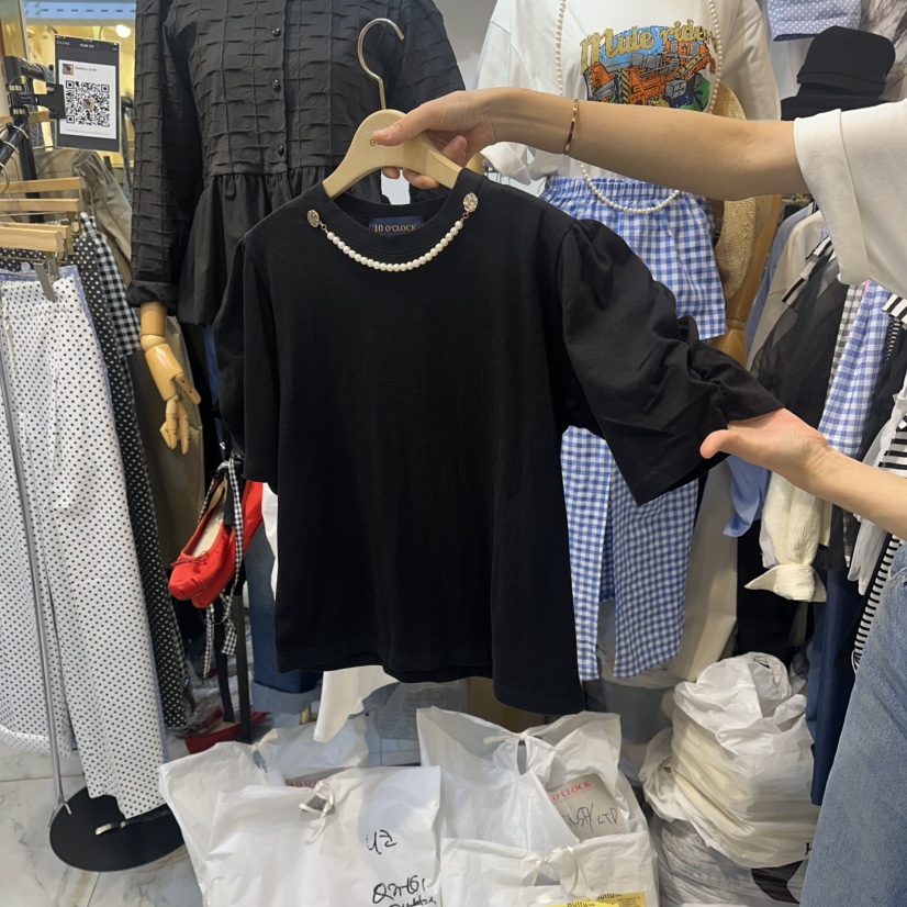 BUTTU/10 OCLOCK韓國代購女士新品職業26春夏，26夏季T恤BUTTU/10 OCLOCKT恤圖色2