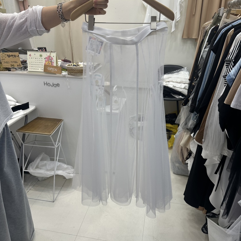 HOJAE韓國東大門直郵女士新款休閑人氣熱賣長裙荷葉邊裹身裙MID-LEVEL JUMP長裙