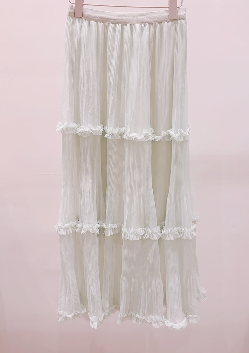 AWESOME-P韓國直郵女士新品熱賣休閑職業人氣推薦長裙褶裥AWESOME-P長裙