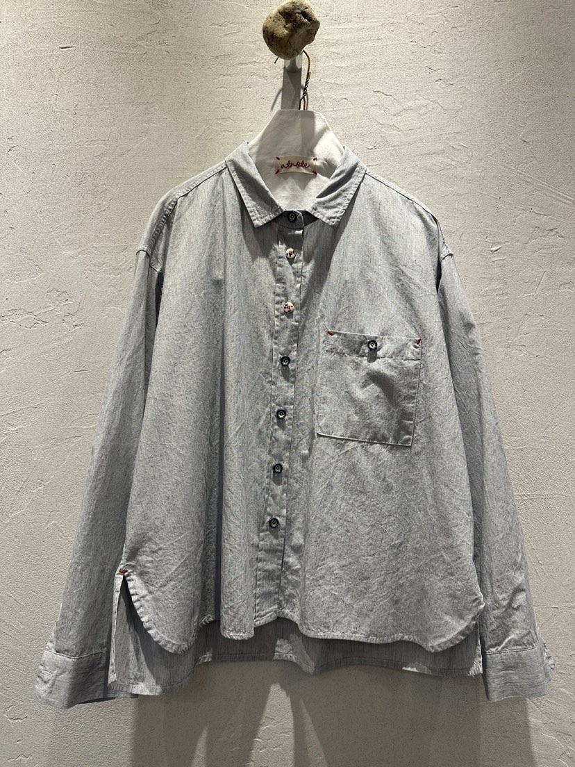 AT NOTE韓國直郵女士新款休閑26春夏，26夏季襯衫蕾絲衫條紋AT NOTE襯衫/蕾絲衫圖色1