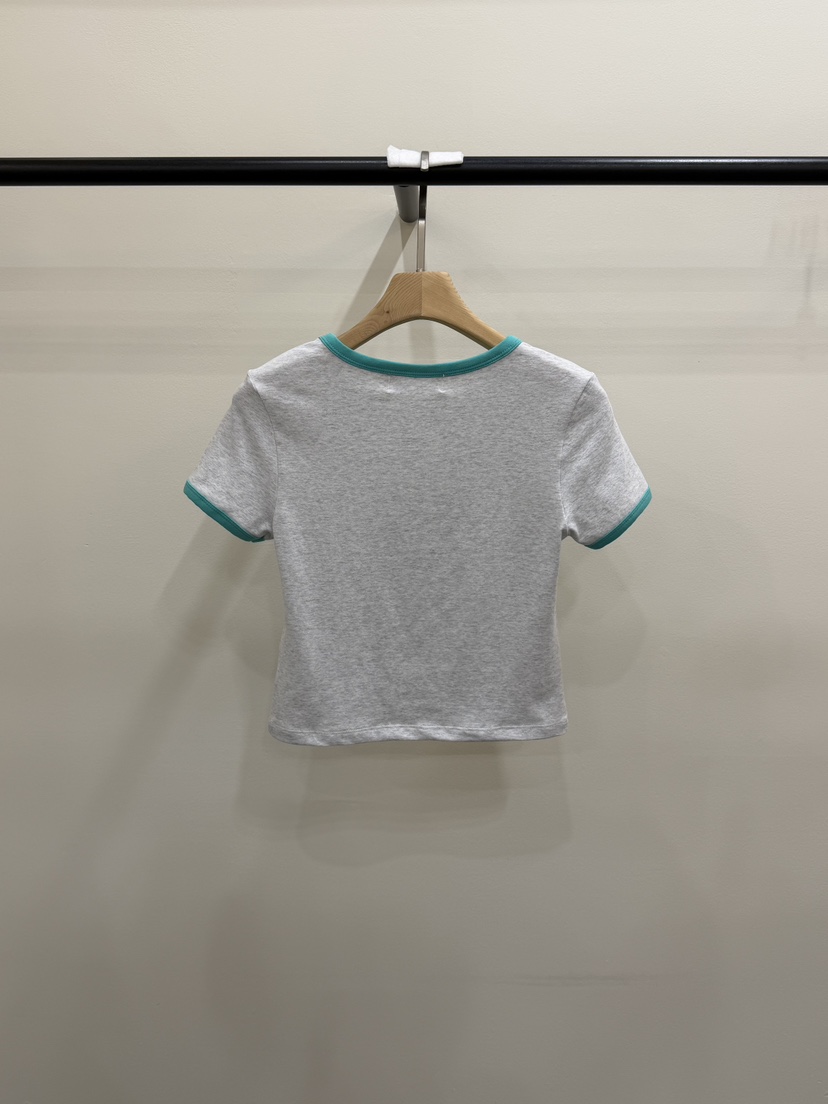 PERSON韓國東大門直郵女裝新款人氣推薦職業26春夏，26夏季T恤撞色PERSONT恤