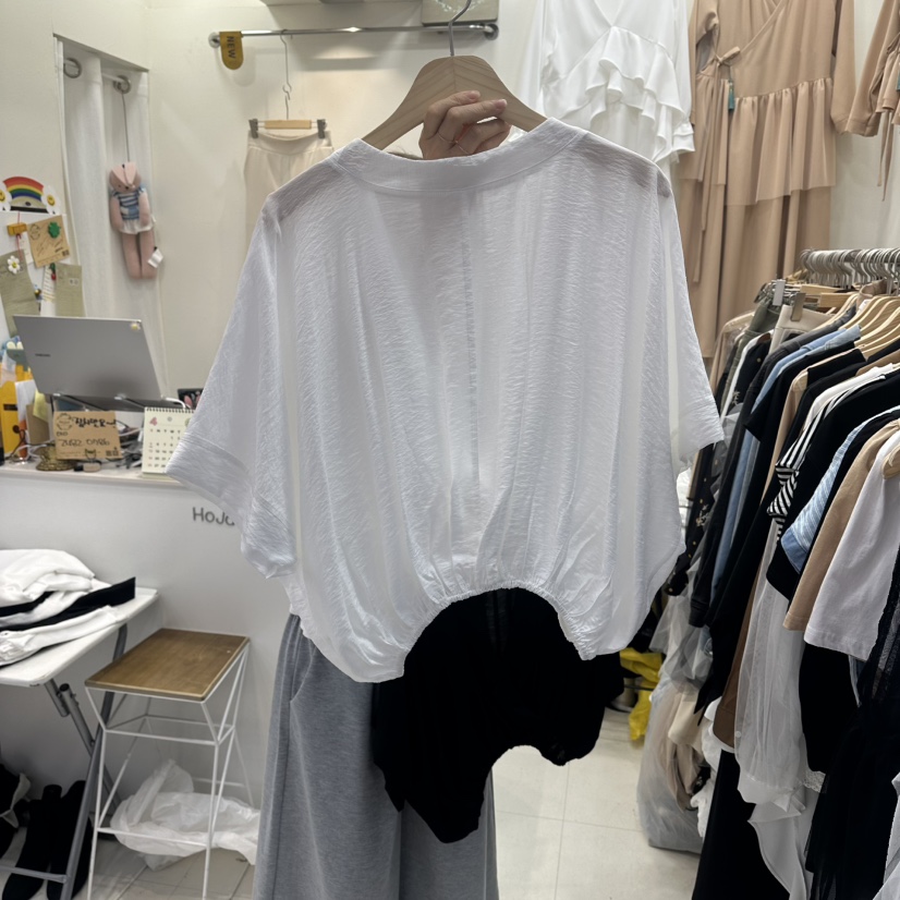 HOJAE韓國東大門直郵女裝新款時尚職業26春夏，26夏季襯衫蕾絲衫MID-LEVEL JUMP襯衫/蕾絲衫