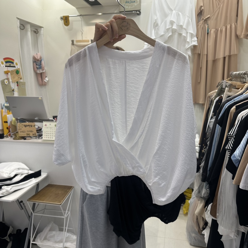 HOJAE韓國東大門直郵女裝新款時尚職業26春夏，26夏季襯衫蕾絲衫MID-LEVEL JUMP襯衫/蕾絲衫圖色2