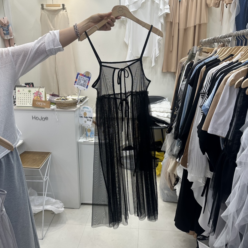 HOJAE韓國直郵實拍女裝新款26春夏，26夏季時尚人氣連衣裙MID-LEVEL JUMP連衣裙圖色2