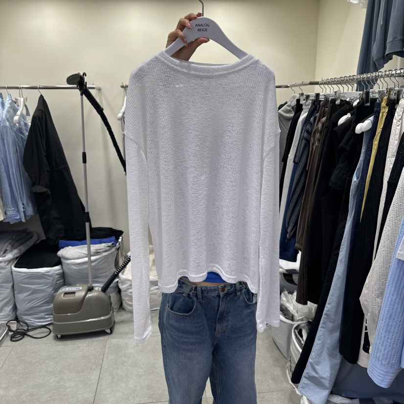 ANGLOG BEIGE韓國直郵女裝新品時尚熱賣人氣26春夏，26夏季長袖T恤ANGLOG BEIGE長袖T恤圖色1