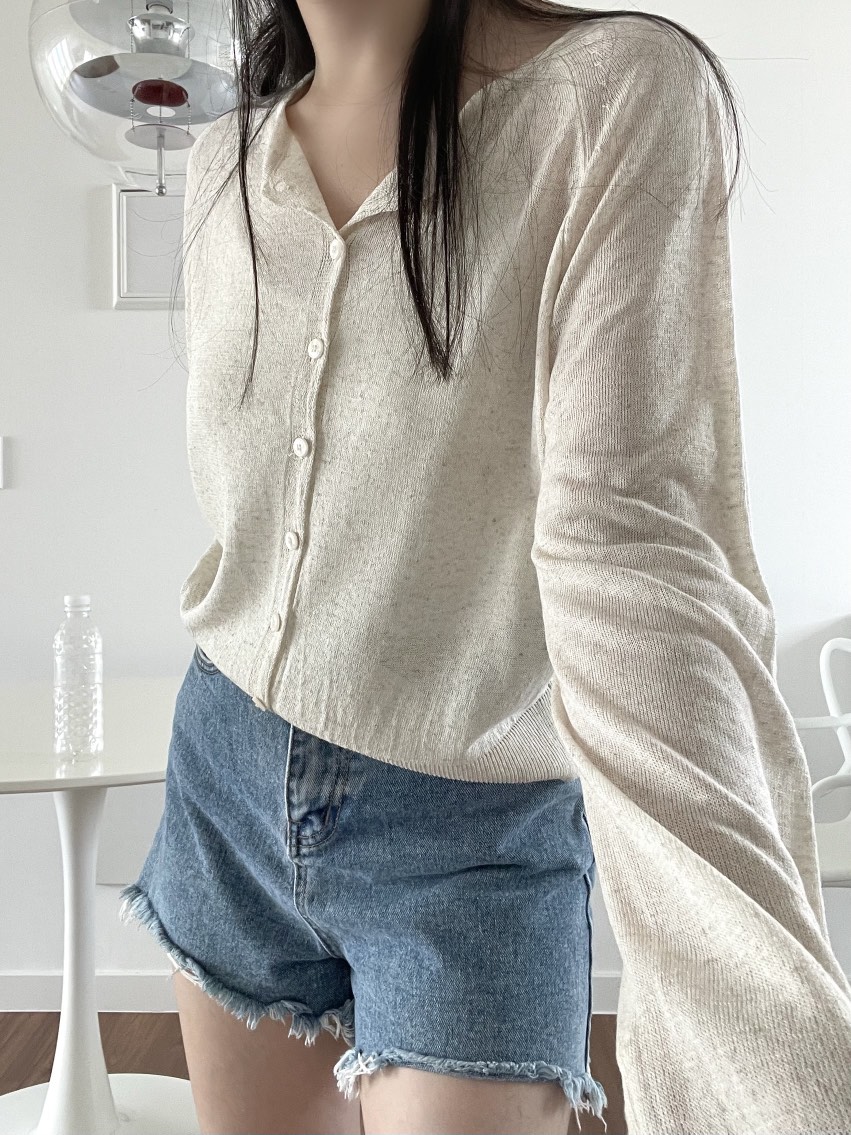 ALLVIBE東大門實拍韓國女裝新品26春夏，26夏季針織衫亞麻布ALLVIBE針織衫