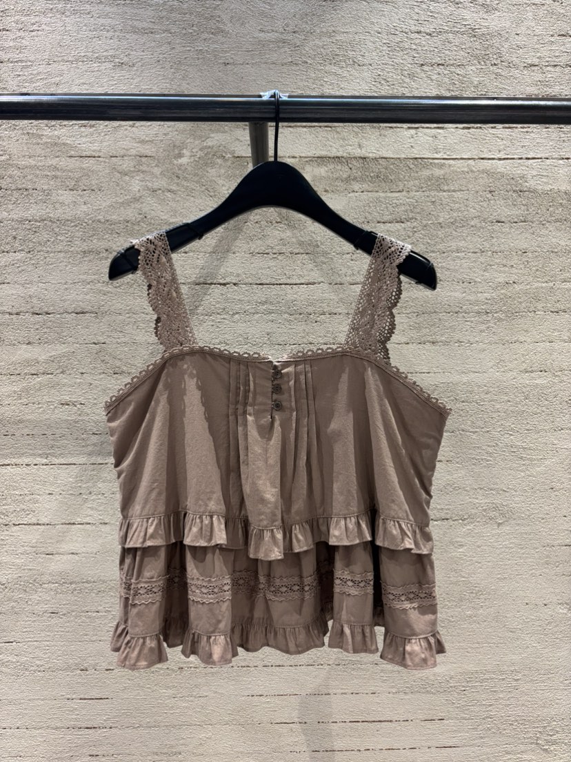 SUGAR CASE韓國代購女士新款休閑人氣職業26春夏，26夏季吊帶背心褶裥SUGAR CASE吊帶/背心圖色1