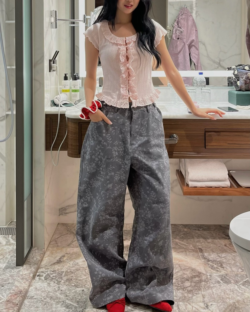 LOVE PULL韓國直郵實拍女裝新款人氣熱賣職業26春夏，26夏季休閑褲LOVE PULL休閑褲