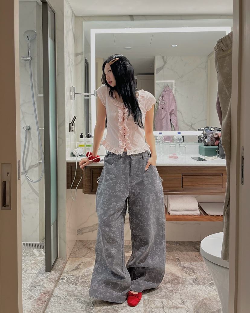 LOVE PULL韓國直郵實拍女裝新款人氣熱賣職業26春夏，26夏季休閑褲LOVE PULL休閑褲