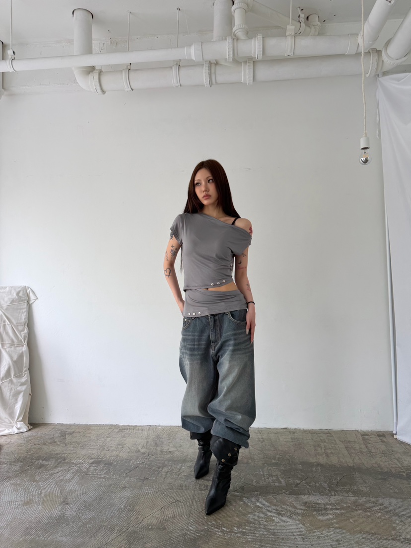 SEEOT韓國直郵女士新品人氣職業時尚26春夏，26夏季牛仔褲男女同款SEEOT牛仔褲