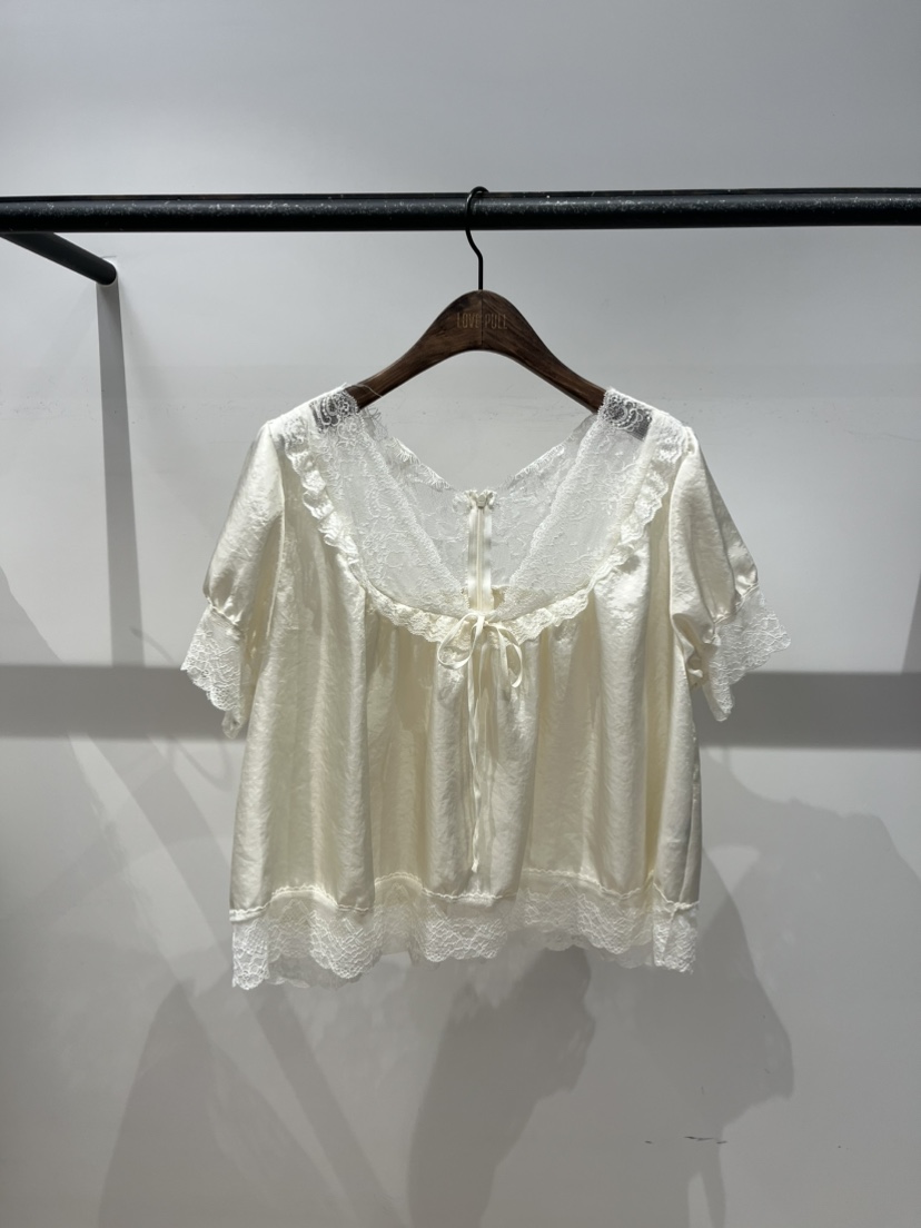 LOVE PULL東大門實拍韓國女士新品人氣時尚休閑襯衫蕾絲衫LOVE PULL襯衫/蕾絲衫圖色1