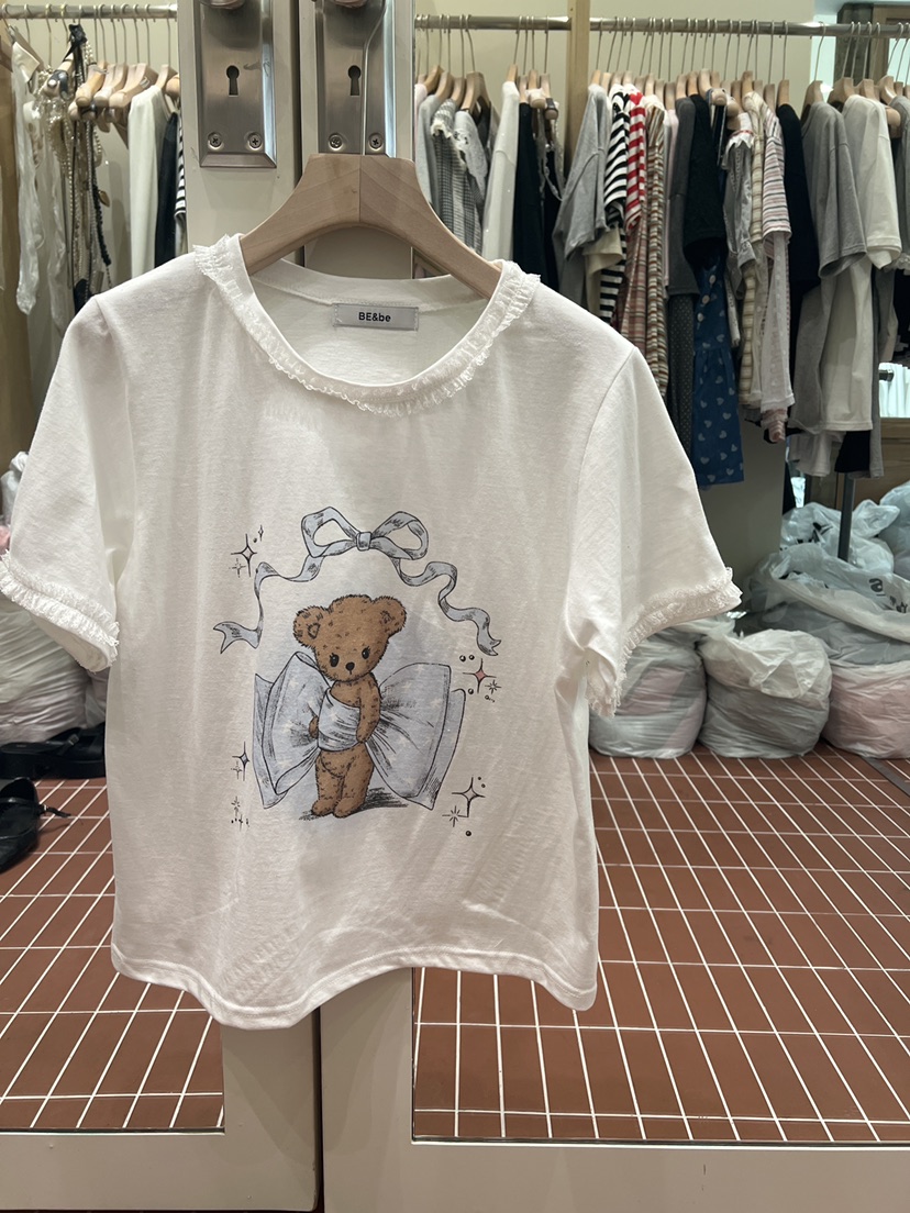 BE&amp;BE韓國直郵實拍女士新品人氣熱賣推薦時尚26春夏，26夏季T恤BE&beT恤圖色1