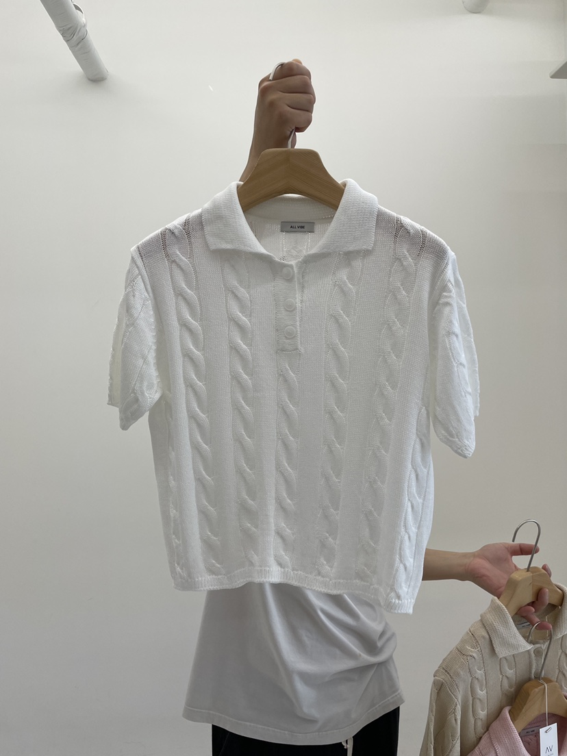 ALLVIBE韓國直郵女士新款職業推薦26春夏，26夏季人氣針織衫ALLVIBE針織衫圖色1