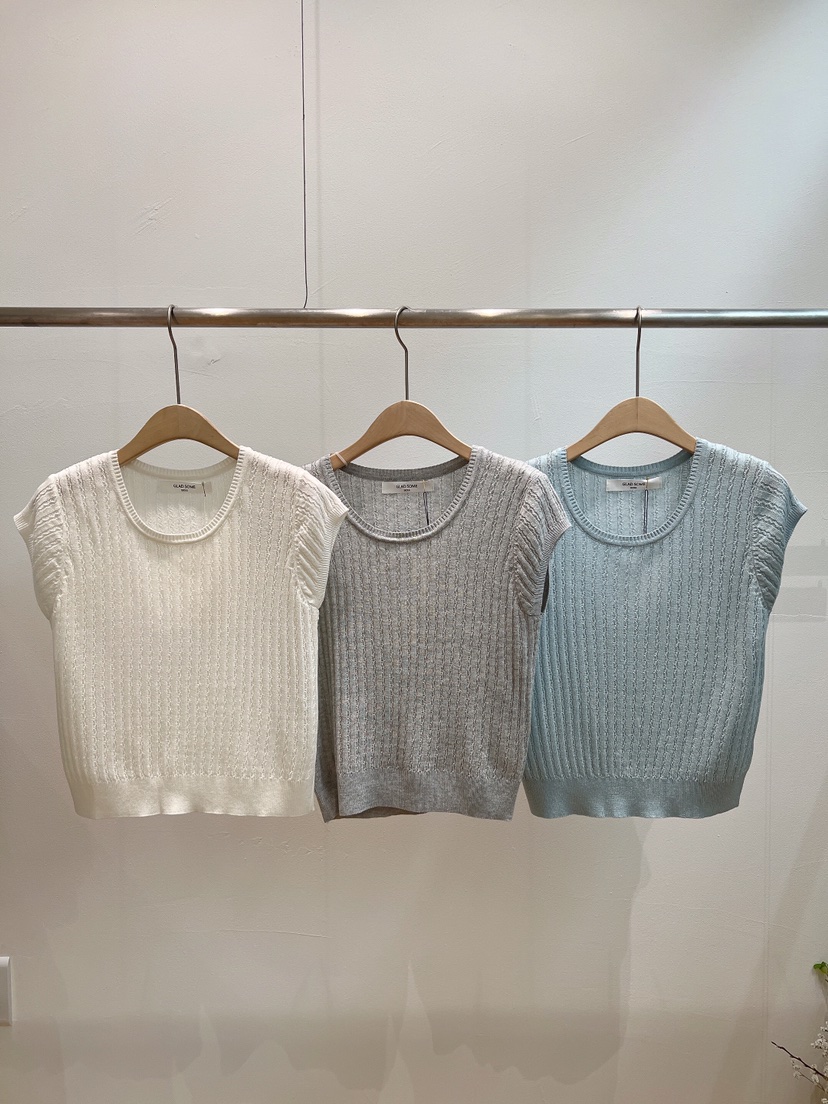 GLAD SOME韓國東大門直郵女士新品休閑推薦26春夏，26夏季針織衫GLAD SOME針織衫圖色2左二色