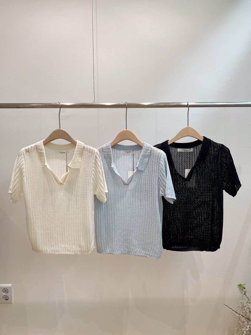 GLAD SOME韓國直郵實拍女士新款職業26春夏，26夏季針織衫GLAD SOME針織衫圖色3左三色
