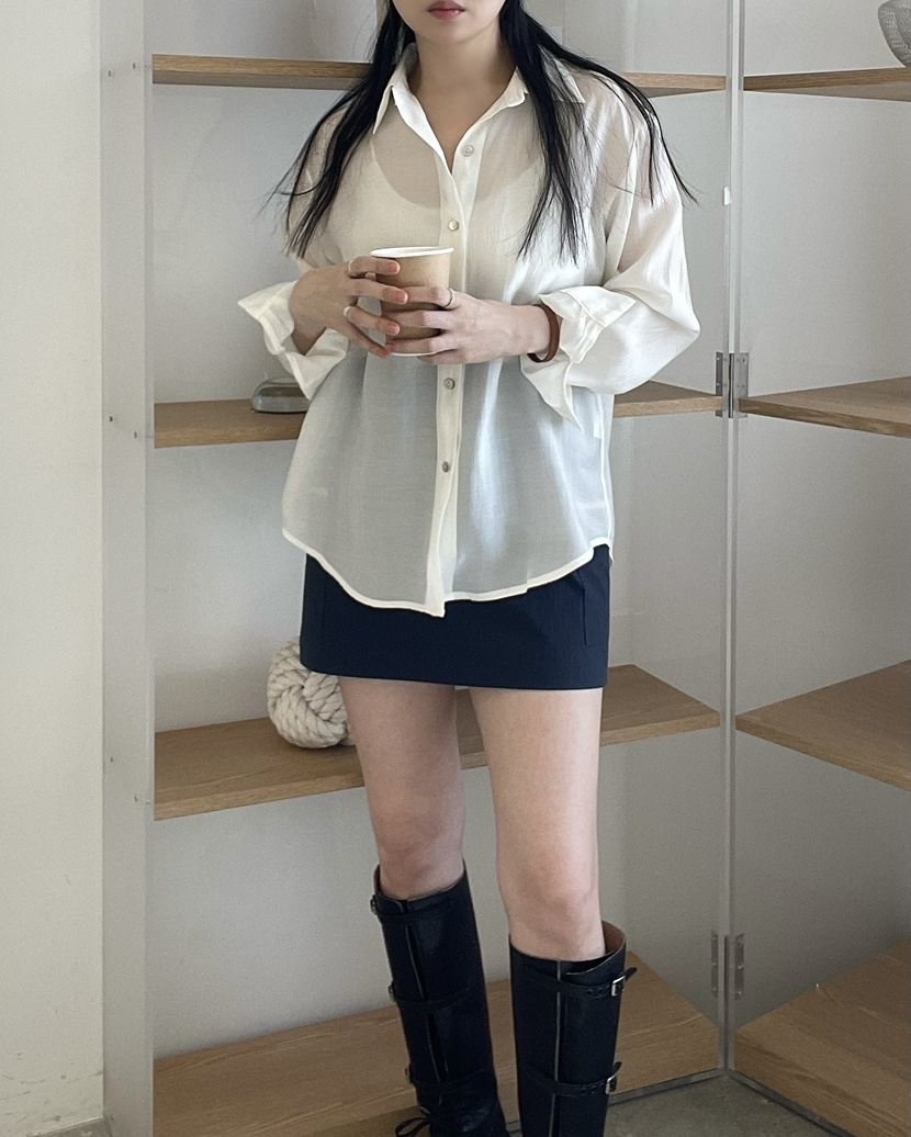 ALLVIBE韓國直郵實拍女士新款26春夏，26夏季襯衫蕾絲衫天絲ALLVIBE襯衫/蕾絲衫