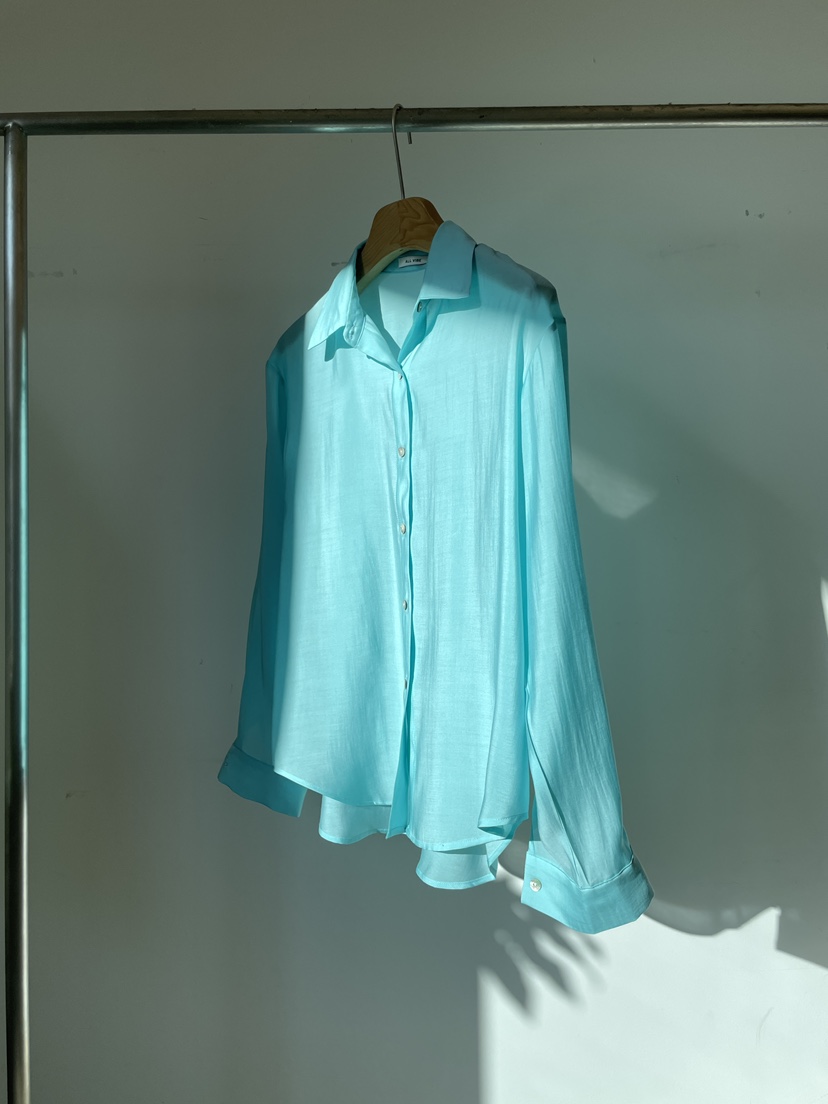 ALLVIBE韓國直郵實拍女士新款26春夏，26夏季襯衫蕾絲衫天絲ALLVIBE襯衫/蕾絲衫圖色1