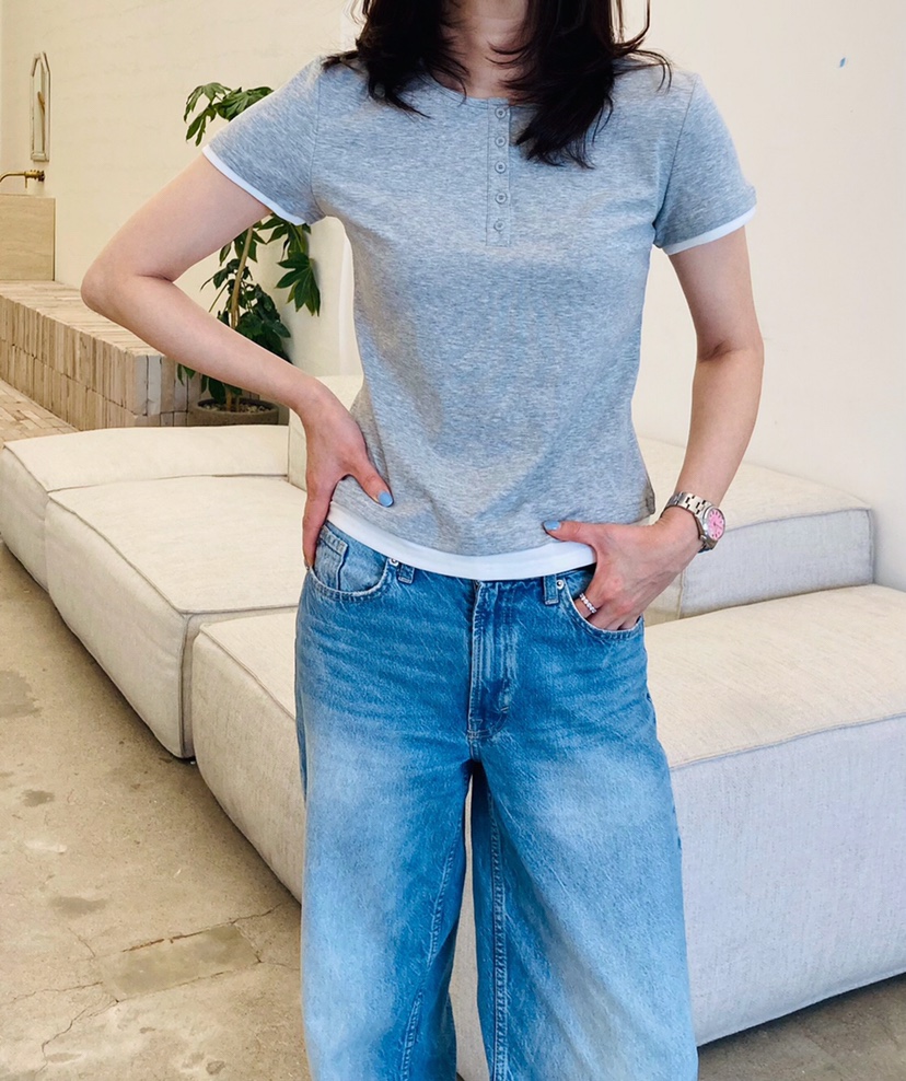 GLAD SOME韓國東大門代購女士新品時尚熱賣休閑職業T恤紐扣GLAD SOMET恤