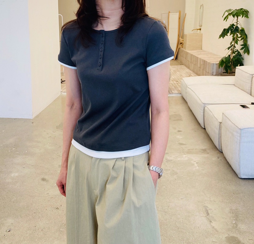 GLAD SOME韓國東大門代購女士新品時尚熱賣休閑職業T恤紐扣GLAD SOMET恤