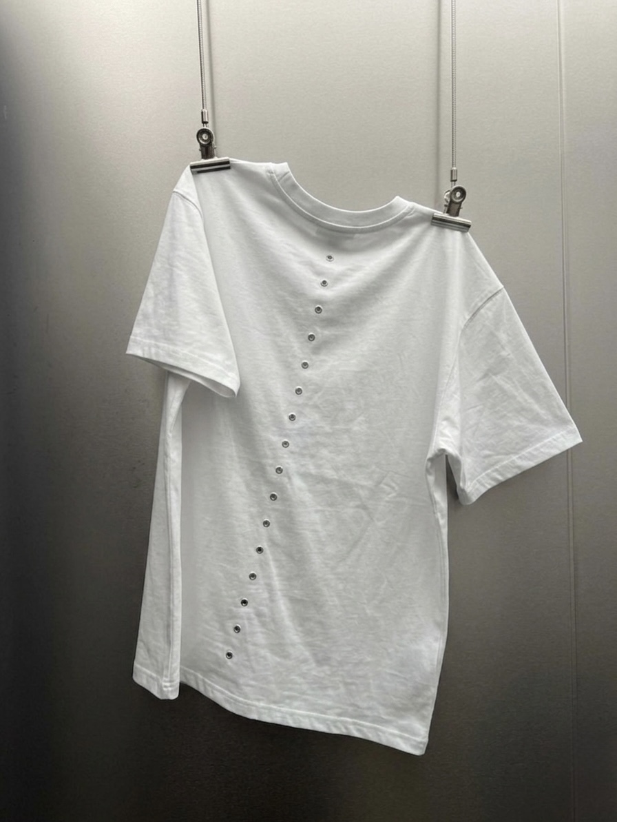 SEEOT韓國直郵實拍女士新品時尚休閑熱賣T恤男女同款鏤空SEEOTT恤圖色2