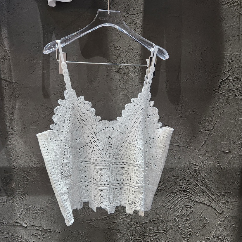 BLACK RIBBON-A韓國直郵女士新款休閑吊帶背心手工蕾絲BLACK RIBBON-A吊帶/背心圖色1