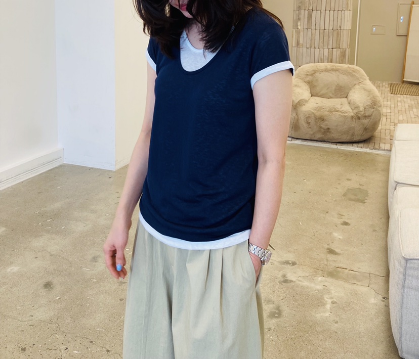 GLAD SOME韓國直郵女裝新品休閑人氣時尚熱賣T恤假兩件撞色GLAD SOMET恤