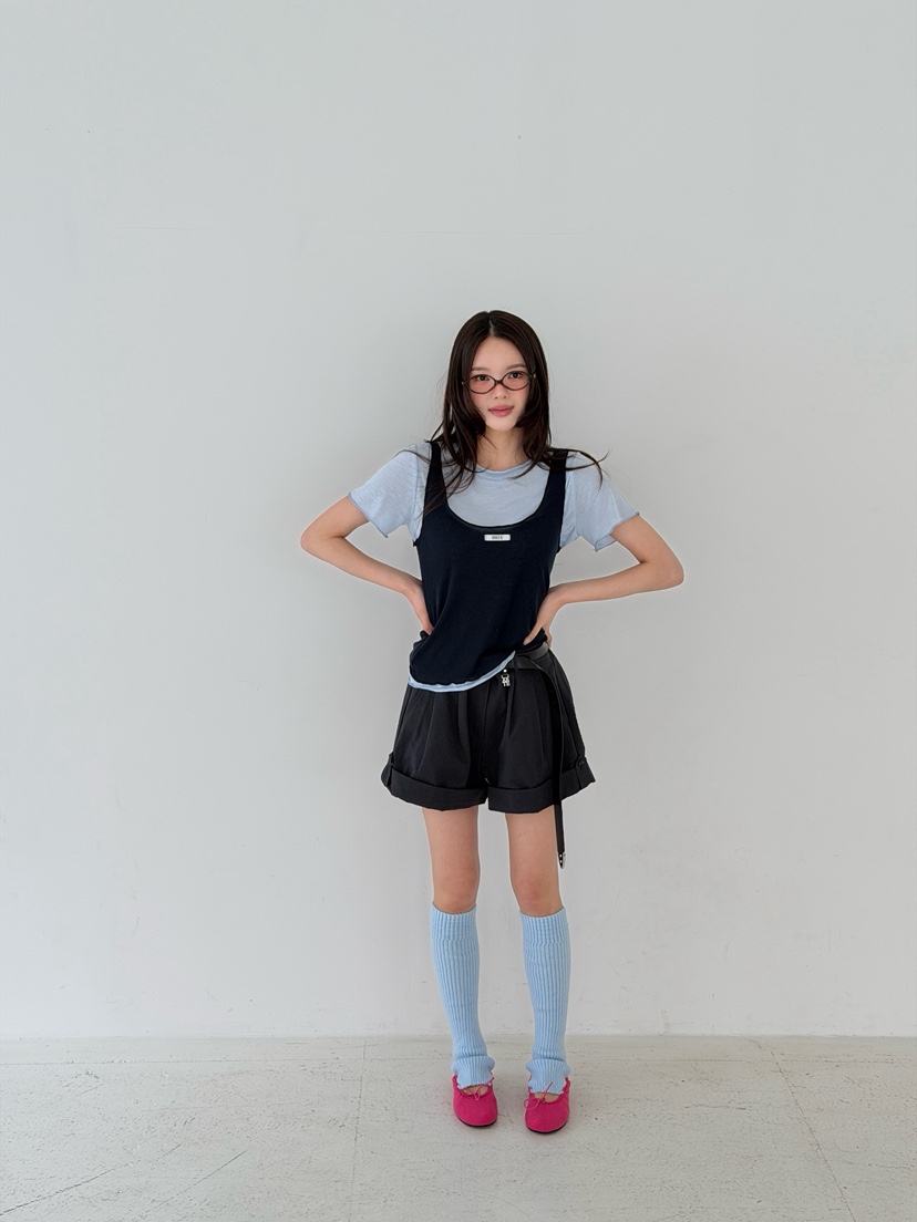 ARTE STUDIO/ATTENTION EDITORIAL韓國東大門直郵女士新品時尚短褲腰帶ARTE Studio短褲