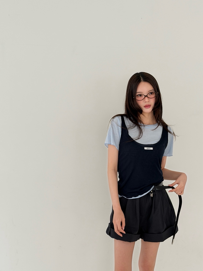 ARTE STUDIO/ATTENTION EDITORIAL韓國東大門直郵女士新品時尚短褲腰帶ARTE Studio短褲