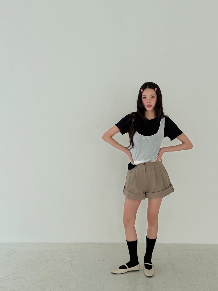 ARTE STUDIO/ATTENTION EDITORIAL韓國東大門直郵女士新品時尚短褲腰帶ARTE Studio短褲