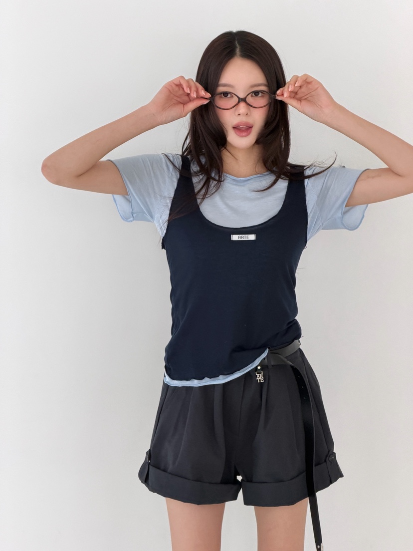 ARTE STUDIO/ATTENTION EDITORIAL韓國東大門直郵女士新品時尚短褲腰帶ARTE Studio短褲圖色3