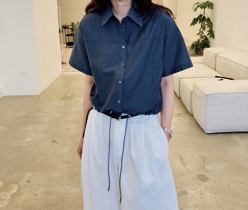 GLAD SOME韓國代購女裝新款熱賣時尚休閑襯衫蕾絲衫抽繩GLAD SOME襯衫/蕾絲衫