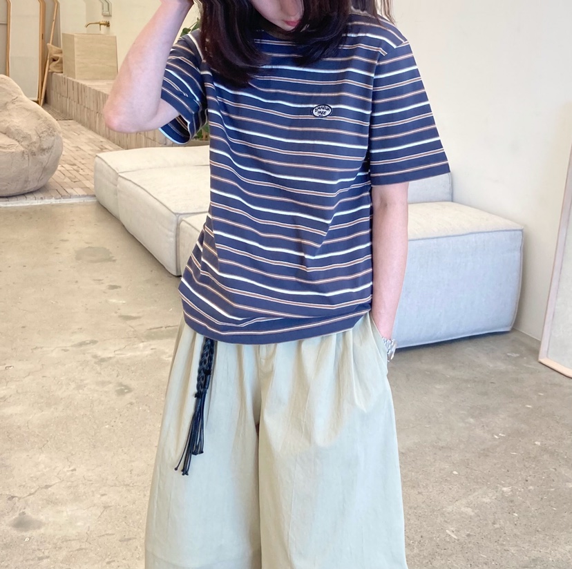 GLAD SOME韓國東大門代購女裝新款26春夏，26夏季T恤條紋GLAD SOMET恤