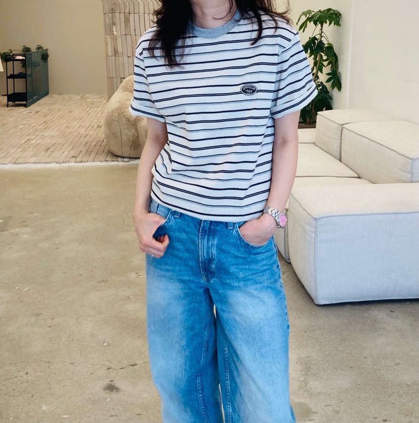 GLAD SOME韓國東大門代購女裝新款26春夏，26夏季T恤條紋GLAD SOMET恤