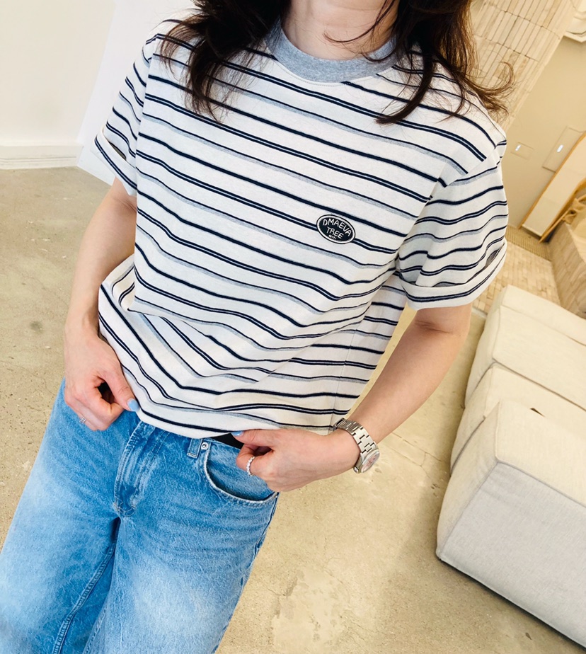 GLAD SOME韓國東大門代購女裝新款26春夏，26夏季T恤條紋GLAD SOMET恤