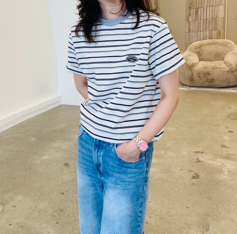 GLAD SOME韓國東大門代購女裝新款26春夏，26夏季T恤條紋GLAD SOMET恤